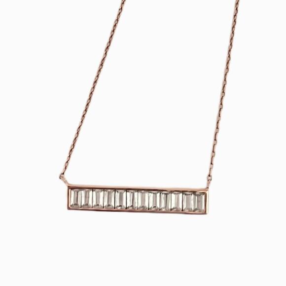 Nordstrom Jewelry - Pink Sterling Silver Bar Necklace